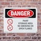 Signmission Paint Storage Area No Smoking Or Open Flames Danger Sign, Plastic, 10in W x 7in L, 2PK OS-2PACK-DS-P-710-L-1516 - alternate 9